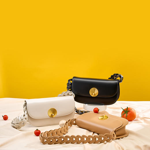 感编织腋下包女包，新款时尚牛皮小方包单肩斜挎包QSL-2161 商品图3