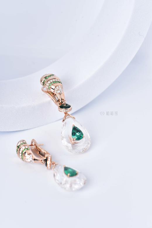 【玉露】水晶祖母绿耳坠   CB12211010 商品图6