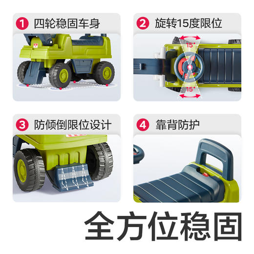 babycare儿童工程车挖掘机坐人1-3岁男女孩宝宝玩具车滑行学步车 商品图4