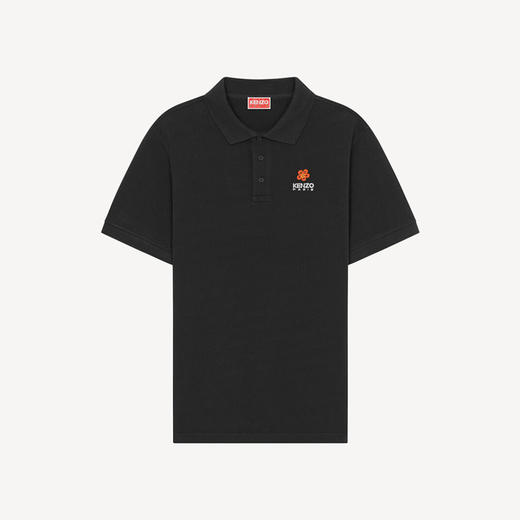 KENZO 高田贤三 男士棉质BOKE花朵刺绣徽标系列短袖POLO衫 黑色 FC65 PO002 4PU 99J 商品图0