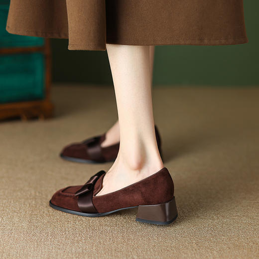 春季新款，里外全皮粗跟小皮鞋HCY-K3313 商品图2