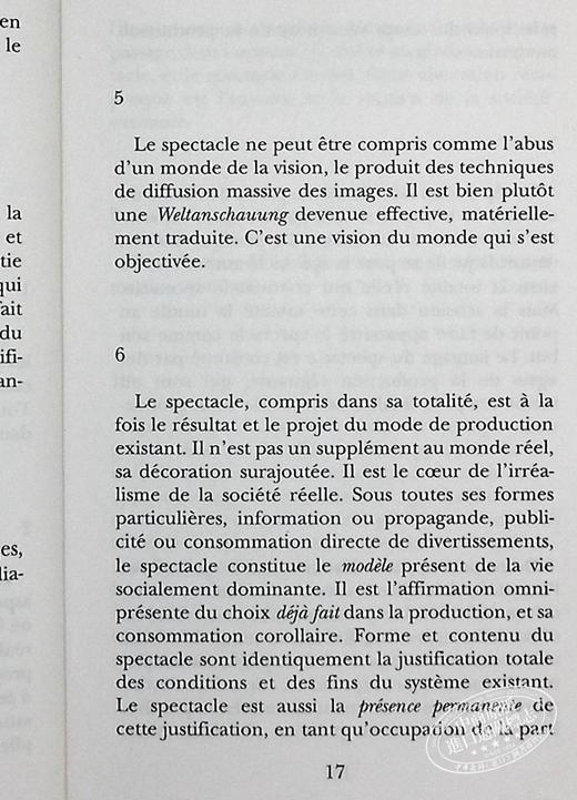 【中商原版】居伊德波 景观社会 La Societe du Spectacle 法文原版 Guy Debord 哲学 商品图4