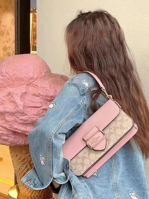 直降！只要￥1230到手！Coach新款Morgan手提斜挎包粉拼 商品图5