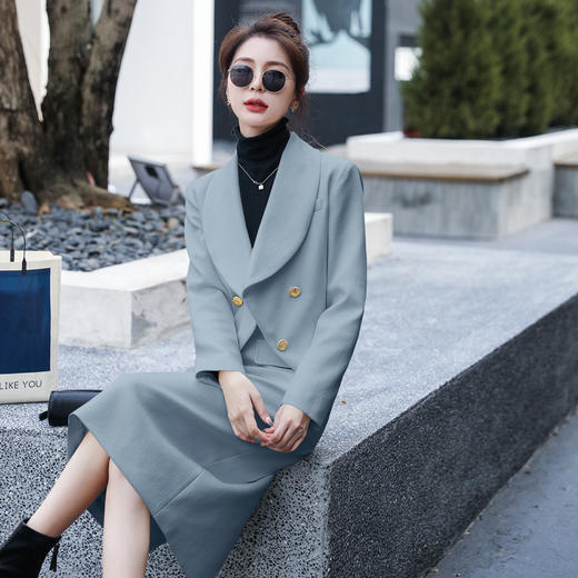 复古气质小香风西装韩系感春秋通勤两件套HR-WHA1389 商品图3