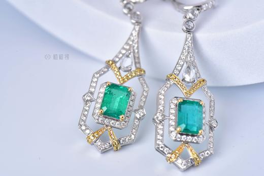 【春之灵】祖母绿窗棂耳坠  CB12209030 商品图7