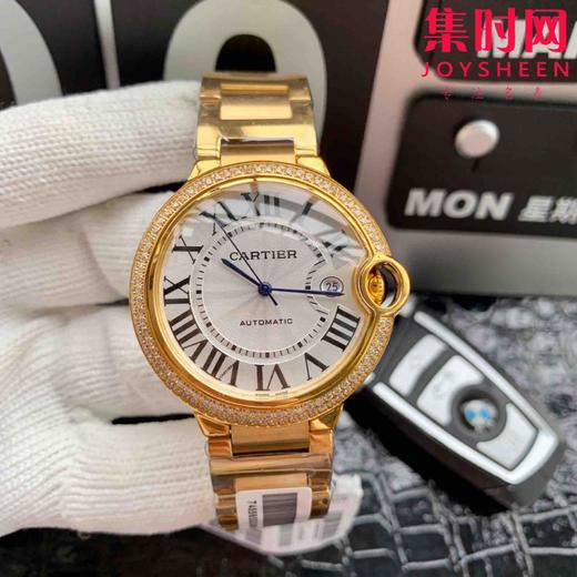 卡地亚 蓝气球系列【钻圈款】男款大号42mm 316L精钢表壳，蓝宝石镜面 搭载定制全自动机械机芯 商品图3