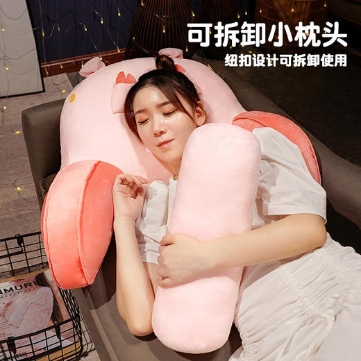 「3款配色」腰靠卡通床头软包大靠背 护腰靠垫可拆洗宿舍床上三角靠背垫居家布艺 商品图2