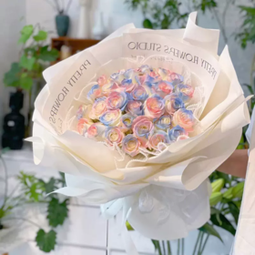 极光永恒|33朵北极光人鱼姬喷色玫瑰