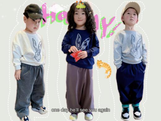 【韩国saeul】春季潮牌兔宝童装卫衣 商品图1