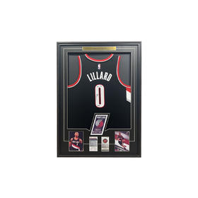 收藏系列 利拉德 开拓者队黑色加签款 亲笔签名球衣