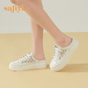 Safiya/索菲娅 新潮棋盘格2023年春季新款松糕厚底休闲半拖小白鞋 SF31110046 商品缩略图3