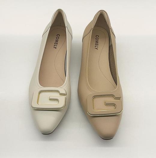 2楼康莉COMELY女鞋2023新款粗跟软牛皮女单鞋 商品图2