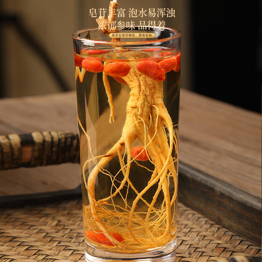 福东海 长白山5年林下参50克礼盒 生晒干人参整枝 煲汤补品泡酒材料 富含人参皂苷送长辈父母礼盒 商品图1