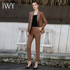 IWY/咖色西装套装女新款春季职业装气质两粒扣商务正装套裤工装C1691+P1690 商品缩略图2