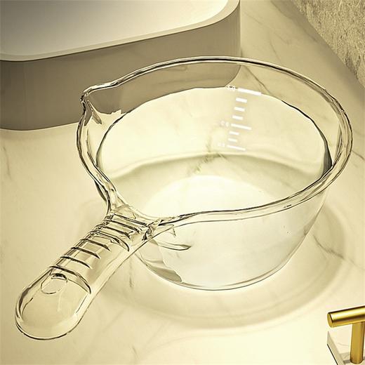 「9.9元包邮！数款配色颜值派」厨房用品水瓢加厚塑料水舀子 居家日用长柄水壳汤勺加厚儿童洗头水勺子餐饮用具 商品图1