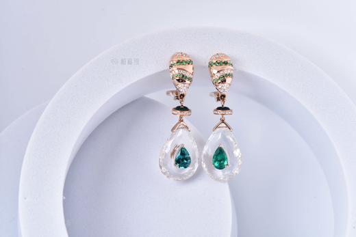 【玉露】水晶祖母绿耳坠   CB12211010 商品图2