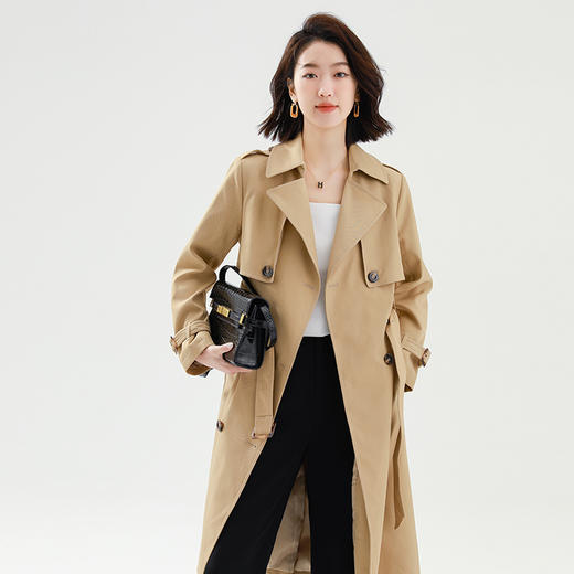 火桐hooton双排扣长款风衣9202 商品图0