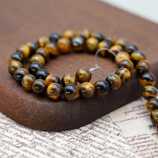 虎眼石8mm珠料意卡米诺手串念珠单颗珠子散珠半成品 商品图1