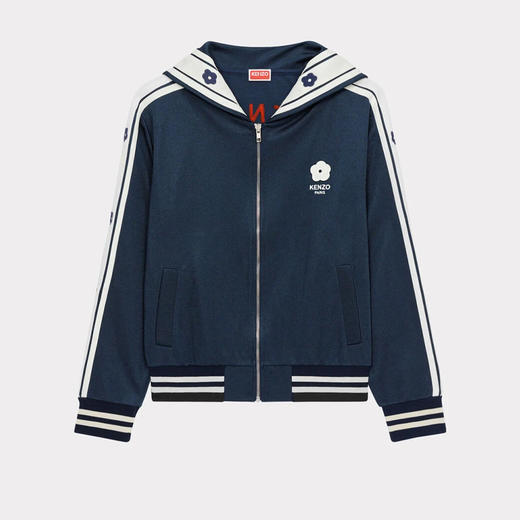 KENZO 高田贤三 女士花朵，大象印花系列拉链水手运动外套 蓝色 FD52 SW045 4IE 77 商品图0