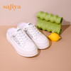 Safiya/索菲娅 新潮棋盘格2023年春季新款松糕厚底休闲半拖小白鞋 SF31110046 商品缩略图6