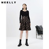 NEELLY纳俪商场同款春季新款针织拼接连衣裙女韩版碎花A字中长款N23023Y01128 商品缩略图1