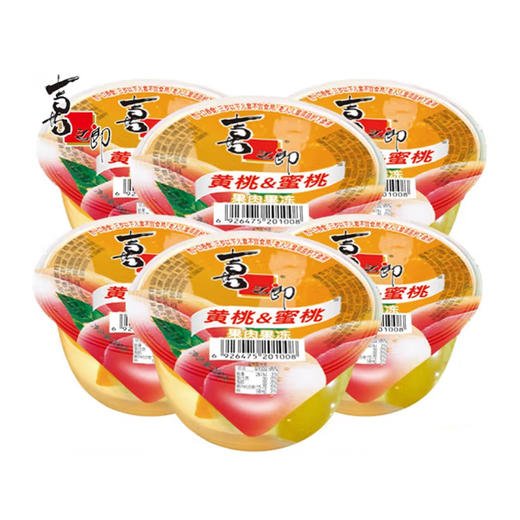 喜之郞黄桃&蜜桃果肉果冻200克 商品图0