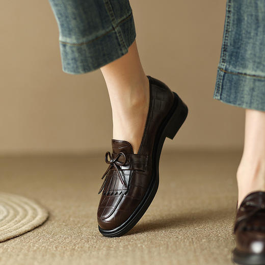 简约百搭，真皮新款乐福鞋NJMK-K389 商品图2