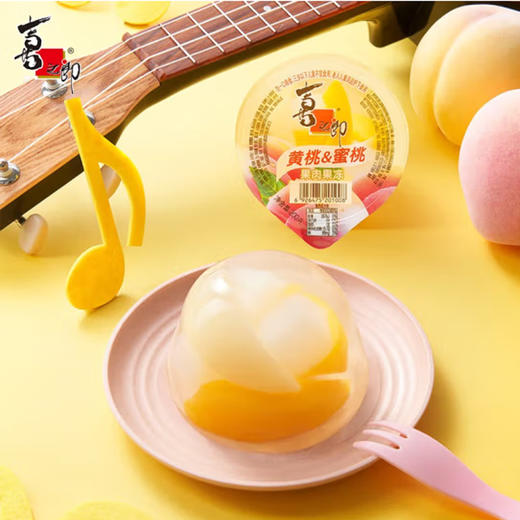 喜之郞黄桃&蜜桃果肉果冻200克 商品图1
