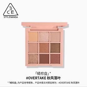 3CE九宫格 九色眼影 秋风落叶盘#OVERTAKE【不足200元订单，默认顺丰快递到付】