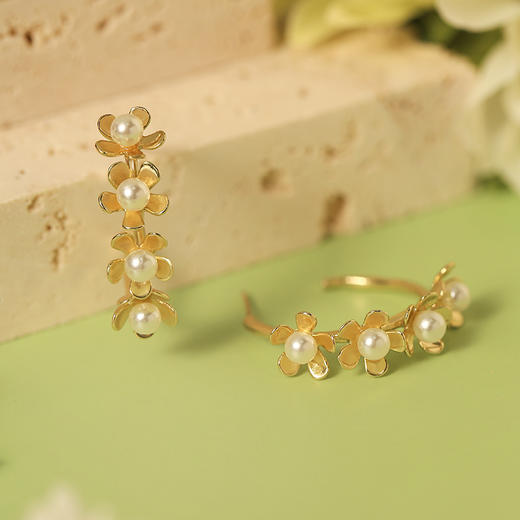 manreya“花海”淡水珍珠耳环 商品图5