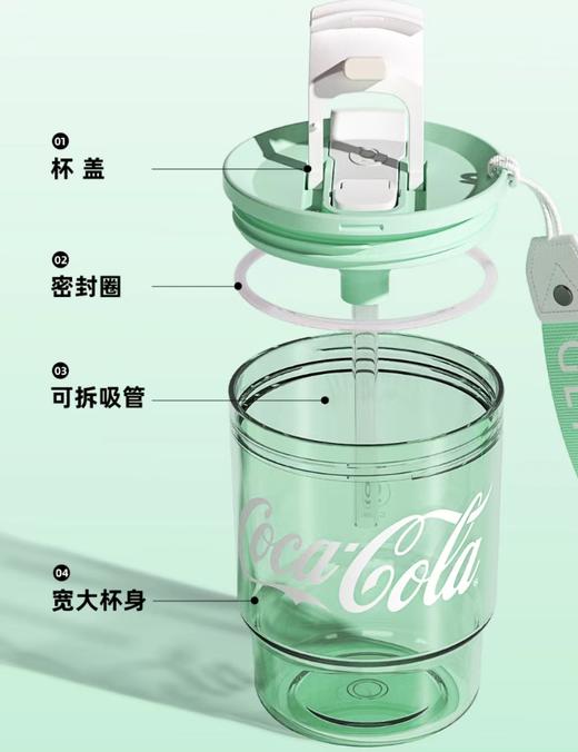 格沵GERM可口可乐竹简夏款吸管咖啡杯水杯  AY 商品图4