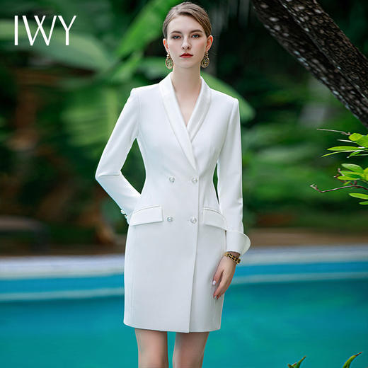 IWY/职业装前台接待播音艺考工作服女高端正装连衣裙主持人西装裙Q835 商品图1
