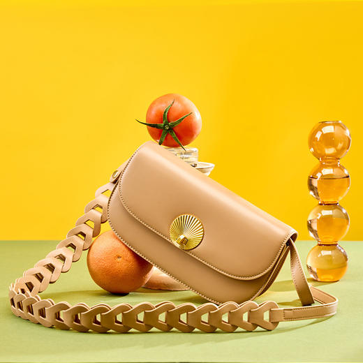 感编织腋下包女包，新款时尚牛皮小方包单肩斜挎包QSL-2161 商品图1