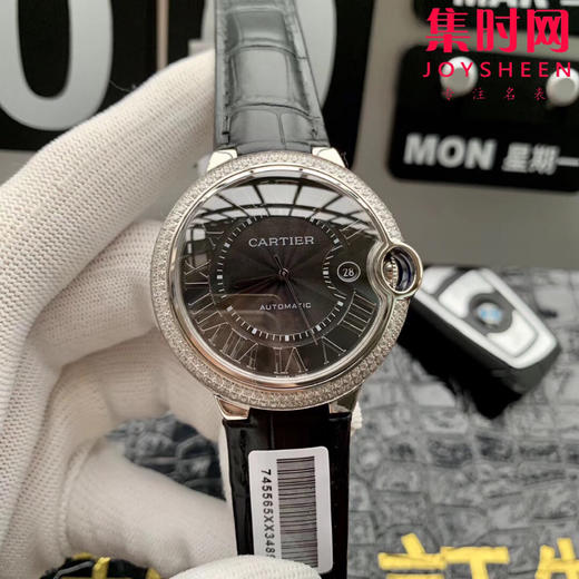 限时特价 卡地亚蓝气球系列「钻圈款✨」 男款大号42mm 蓝宝石镜面 意大利牛皮表带 搭载定制全自动机械机芯 商品图1