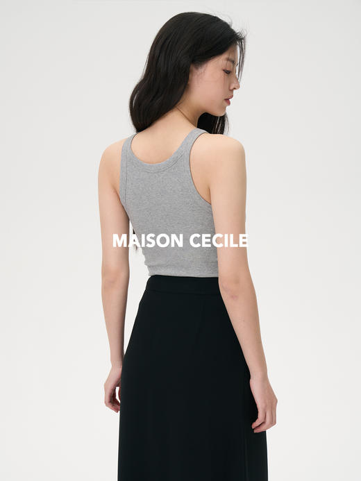 MAISON CECILE街头修身舒适棉无负担工字背心 商品图3