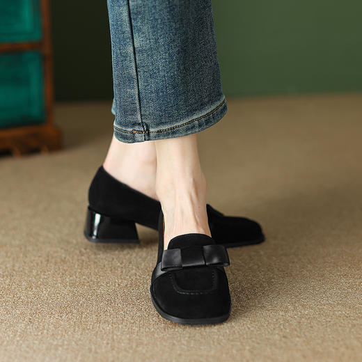 春季新款，里外全皮粗跟小皮鞋HCY-K3313 商品图7