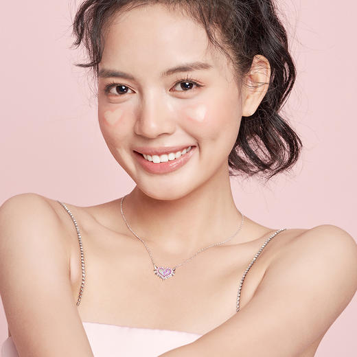 Fanci范琦×王者荣耀合作款 守护之心系列【魅力之心项链（心动粉）】 商品图3