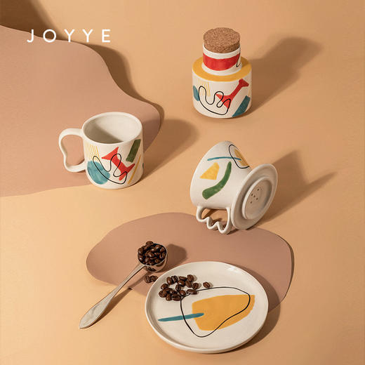 JOYYE 乐天派咖啡杯套装  个性浮雕 多人套装 商品图0