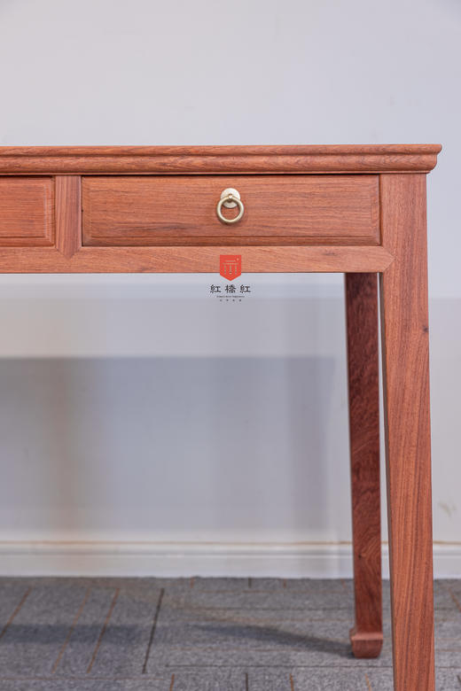 红桥红  家具严选  缅甸花梨(大果紫檀）  【120 三抽 湿泡桌】 商品图6