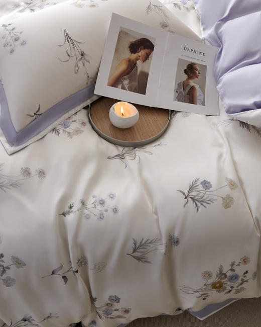 【下架】自然醒60支天丝印花四件套春夏床单被套被罩莱赛尔裸睡套件LB 商品图7