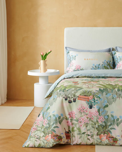 【下架】自然醒60支长绒棉印花四件套床单被套床上用品四季纯棉套件LB 商品图1