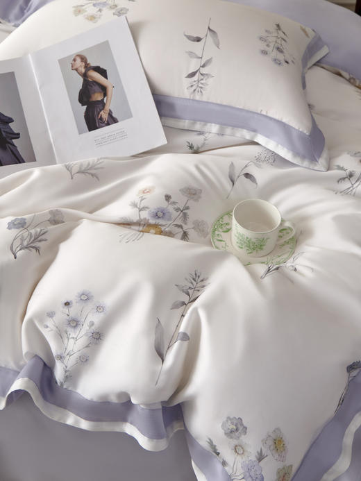 【下架】自然醒60支天丝印花四件套春夏床单被套被罩莱赛尔裸睡套件LB 商品图5