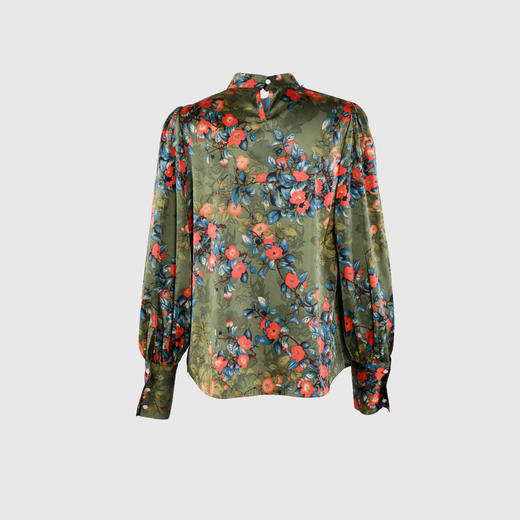 订珠装饰圆领衬衣 商品图2