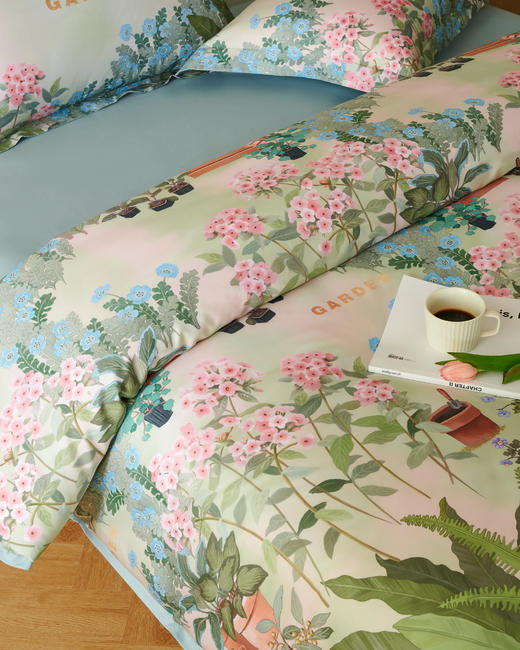 【下架】自然醒60支长绒棉印花四件套床单被套床上用品四季纯棉套件LB 商品图4