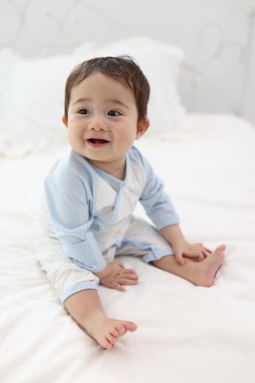 丽婴房-内衣类（春）G3系带连身装6_浅蓝 商品图2