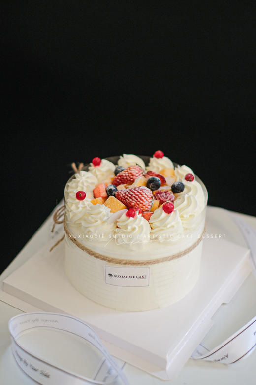 【草莓屋】草莓芒果双拼。戚风蛋糕 商品图2