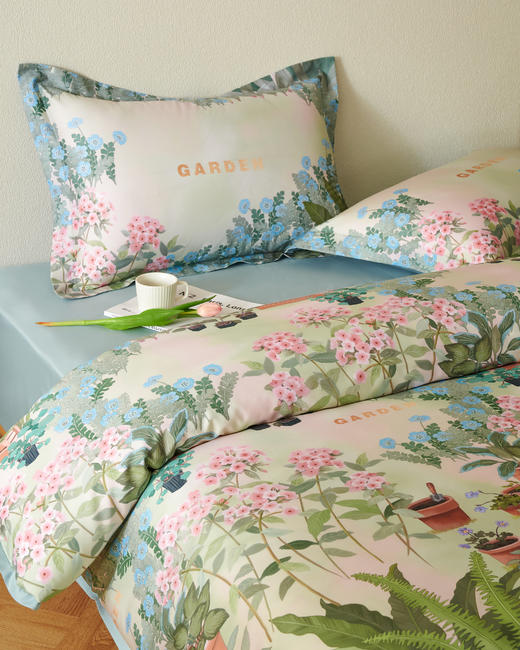 【下架】自然醒60支长绒棉印花四件套床单被套床上用品四季纯棉套件LB 商品图3