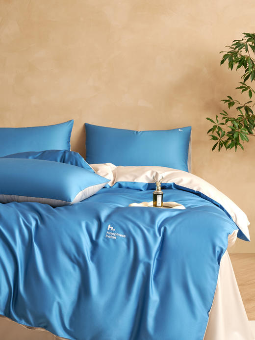 【下架】自然醒60支长绒棉四件套全棉素色奢华绣花套件纯棉床单被罩四季床品LB 商品图3