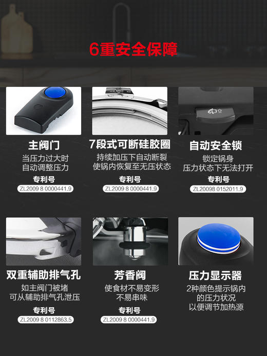 菲仕乐Fissler新味达快德国进口不锈钢高压锅 燃气家用防爆压力锅 商品图2