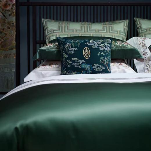 惠谊新中式100%桑蚕丝真丝手工刺绣四件套 翡翠凝香 商品图1